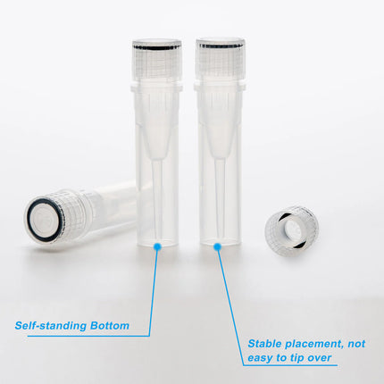 Biologix® 0.5/1.5/2.0ML Cryogenic Vials, External, 50/Bag, 500/Pack