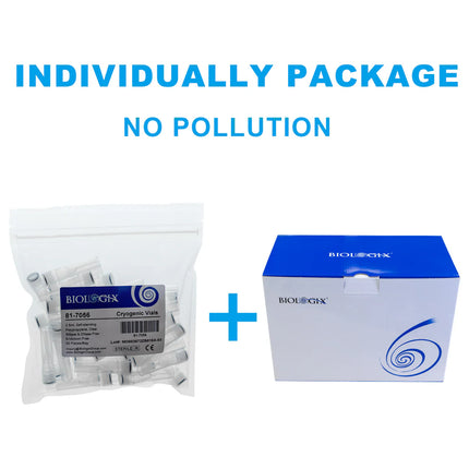 Biologix® 0.5/1.5/2.0ML Cryogenic Vials, External, 50/Bag, 500/Pack