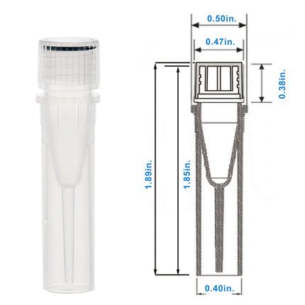Biologix® 0.5/1.5/2.0ML Cryogenic Vials, External, 50/Bag, 500/Pack