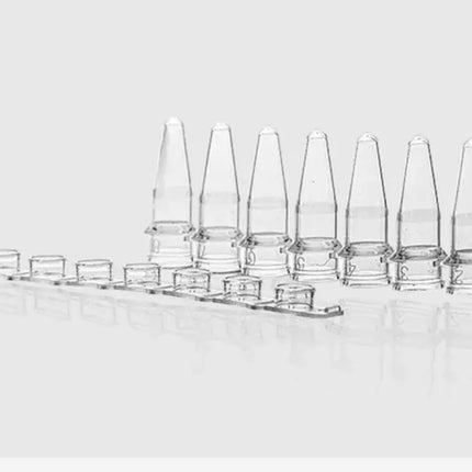 Astor Combo Pack 0.2 mL 8-Strip PCR Tubes & Flat Caps, Clear Pack of 125 Strips