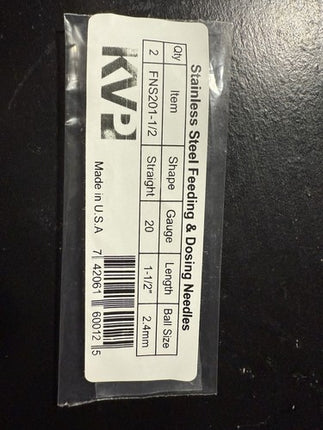 KVP Stainless Still Feeding And Dosing Needles,20G